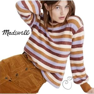 MILES BY MADEWELL MOCK NECK BUBBLE-SLEEVE SWEATSHIRT